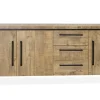 WoonMax Rimini dressoir 3 deurs - 3 lades Lamulux mango 225 cm
