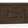 WoonMax Rimini dressoir 2 deurs - 3 lades Lamulux Dark mango 172 cm