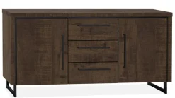 WoonMax Rimini dressoir 2 deurs - 3 lades Lamulux Dark mango 172 cm