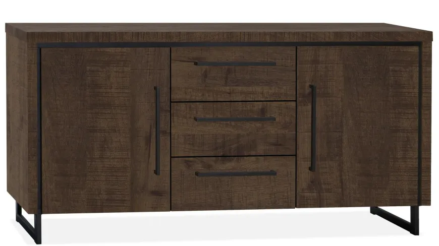 WoonMax Rimini dressoir 2 deurs - 3 lades Lamulux Dark mango 172 cm