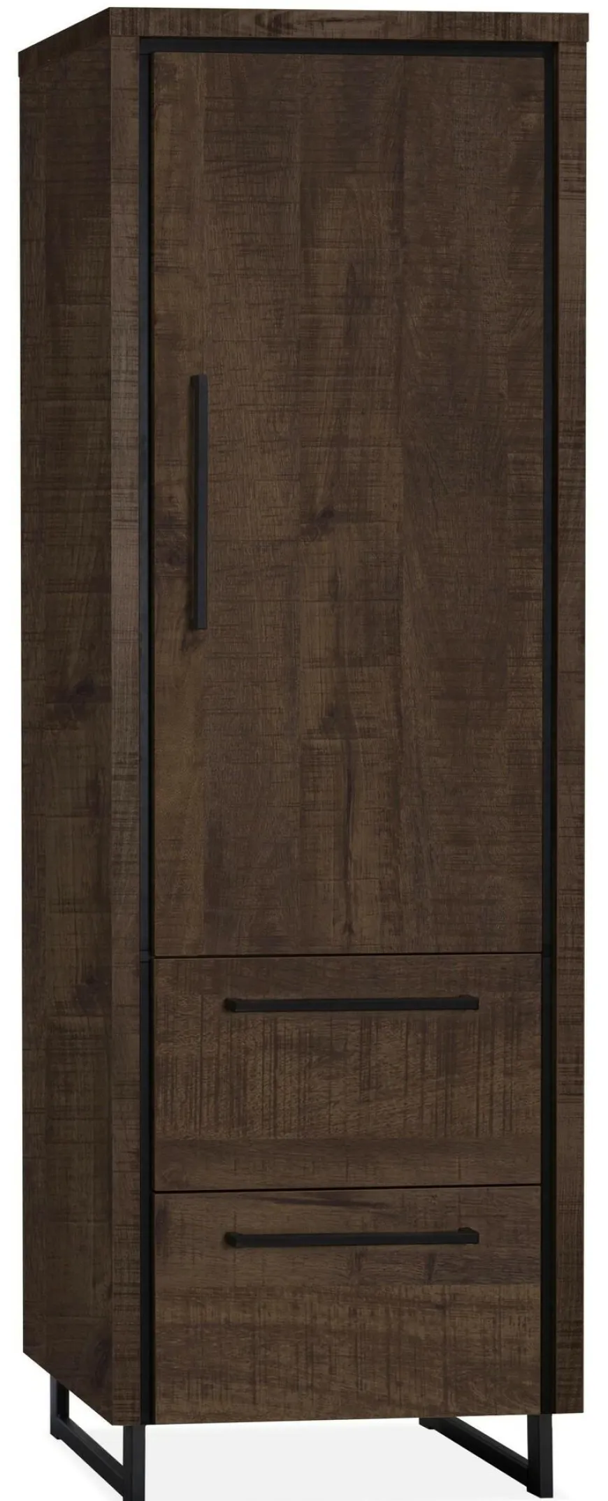 WoonMax Rimini Wandkast 1 deur en 2 lades Lamulux Dark mango
