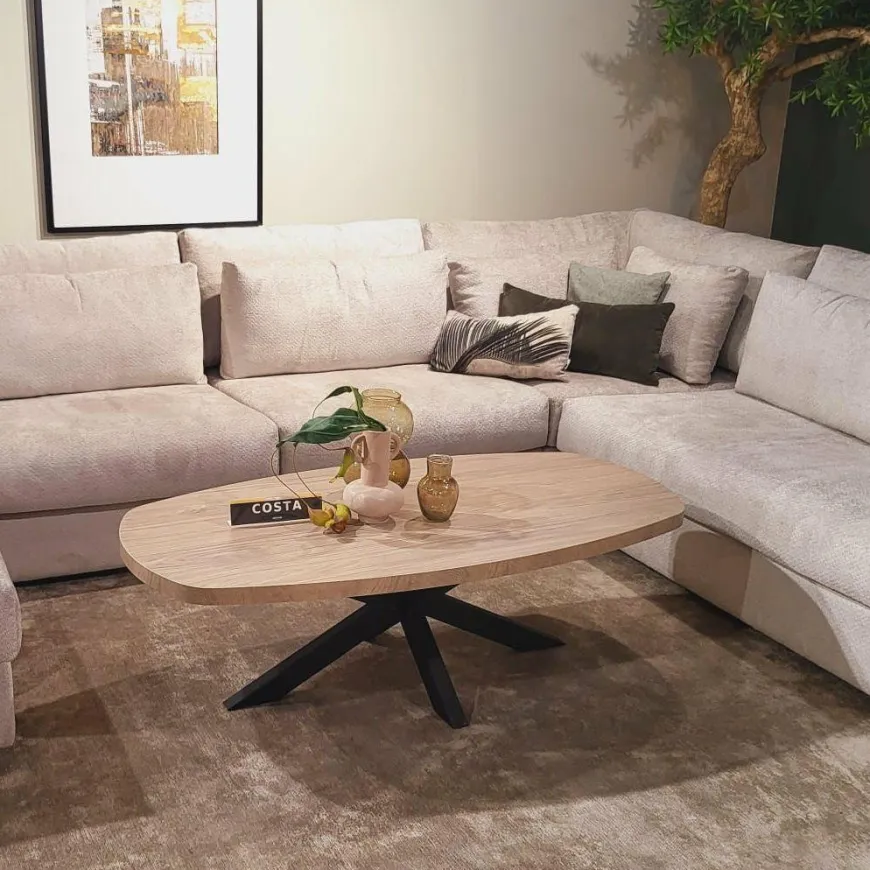 WoonMax Salontafel Deens ovaal Costa - 135 cm - Diverse kleuren