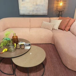 WoonMax Salontafel Harlow set van 2 - lamulux geborsteld gehamerd koper