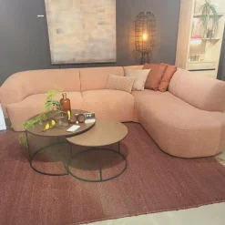 WoonMax Salontafel Harlow set van 2 - lamulux geborsteld gehamerd koper