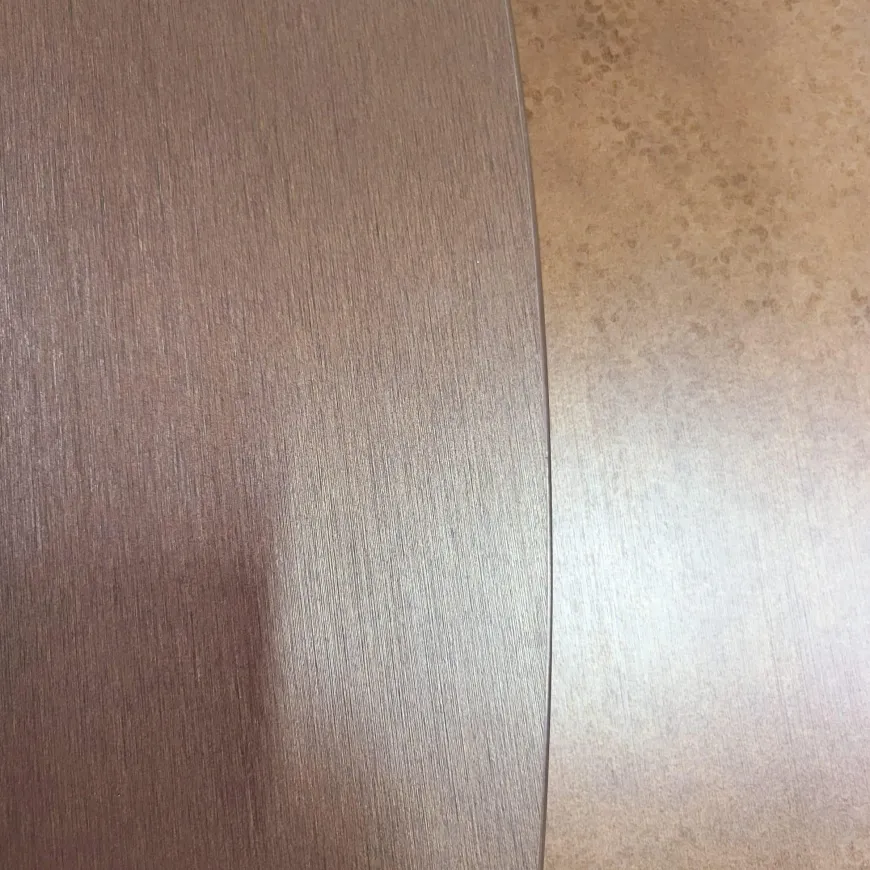 WoonMax Salontafel Vienna set van 2 XL - lamulux geborsteld gehamerd koper