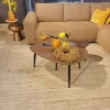WoonMax Salontafel Vienna set van 2 L - lamulux geborsteld gehamerd koper
