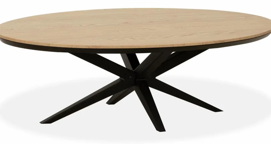 WoonMax Salontafel Wellington Ovaal Lamulux - 135 x 67 cm