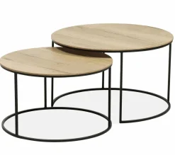 WoonMax Salontafel Windsor set van 2 - old teak