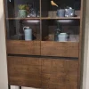 WoonMax Showroommodel - Milltown Vitrinekast met 2 glazen deuren - 116 cm - incl led