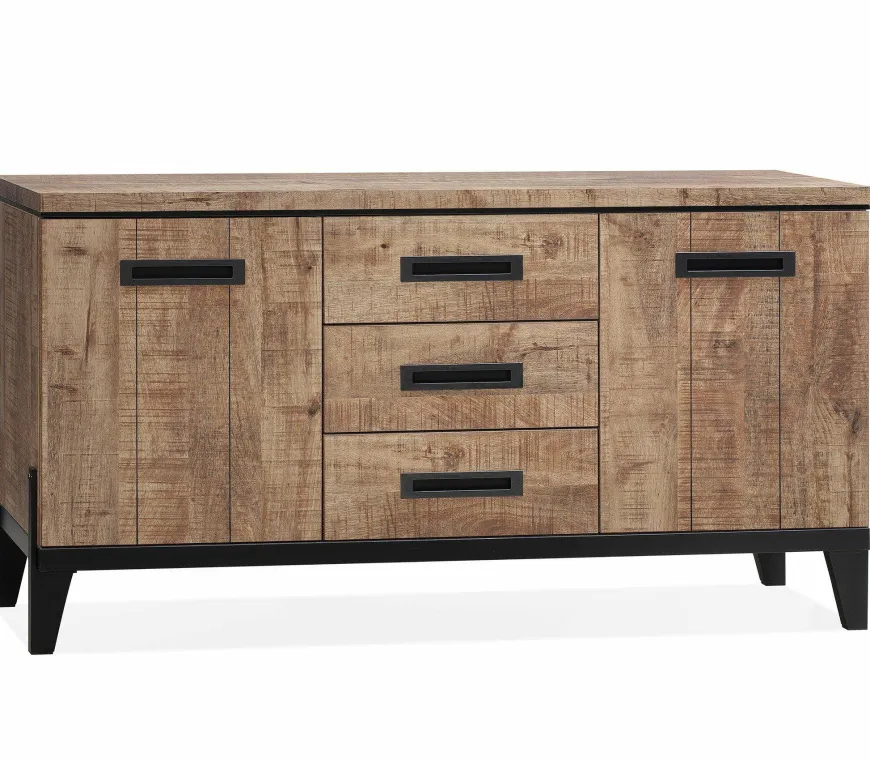 WoonMax Union dressoir 2 deurs/3 laden lamulux mango