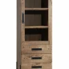 WoonMax Union vitrinekast 1 deur/3 laden lamulux mango