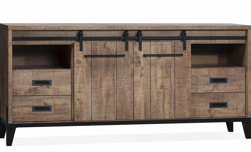 WoonMax Vigo Dark Mango dressoir 2 deurs en 4 lades Lamulux