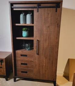 WoonMax Vigo Dark Mango opbergkast Lamulux