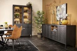 WoonMax Vitrinekast Gamma Old Piano - 3 glazen deuren