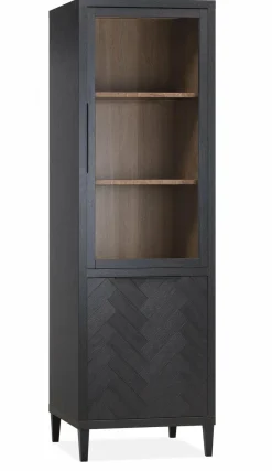 WoonMax Vitrinekast Gamma 1 deur glas en 1 deur - Showroommodel