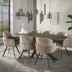 WoonStijl Armstoel Embrace draaibaar - Hoven champagne