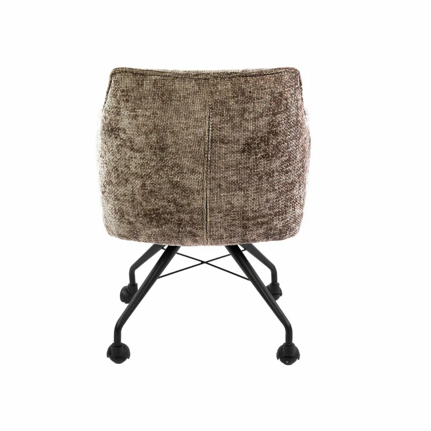 WoonStijl Armstoel Raster wieltjes Hoven champagne