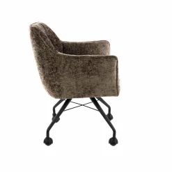 WoonStijl Armstoel Raster wieltjes Hoven Taupe