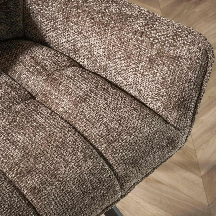 WoonStijl Armstoel raster draaibaar Rich Taupe
