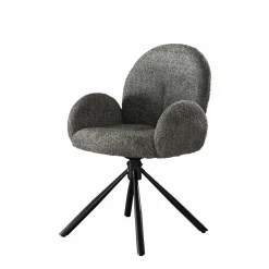 WoonStijl Armstoel rondo Boucle grijs
