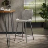 WoonStijl Barstoel boucle lendesteun grijs