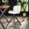 WoonStijl Barstoel Comfort draaibaar Boucle Wit