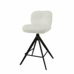 WoonStijl Barstoel Comfort draaibaar Boucle Wit