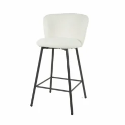 WoonStijl Barstoel Curve Boucle wit