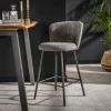 WoonStijl Barstoel Curve Boucle grijs