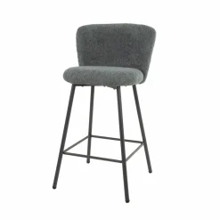WoonStijl Barstoel Curve Boucle grijs