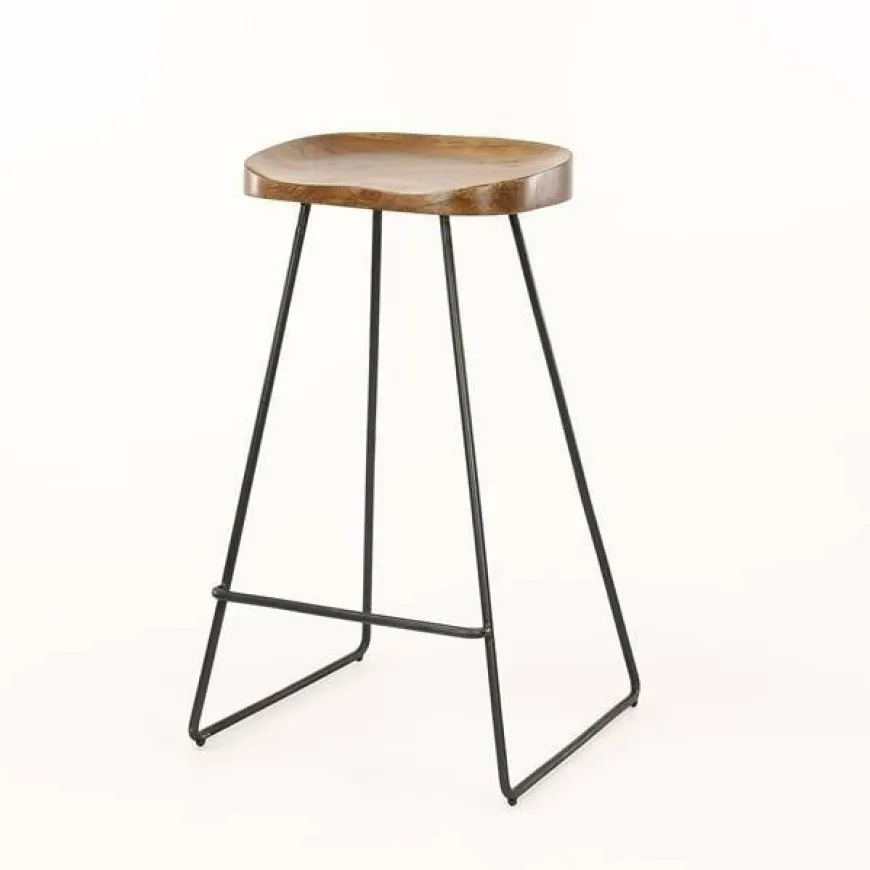 WoonStijl Barstoel houten zitting acacia