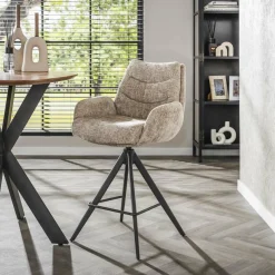 WoonStijl Barstoel lounge Rich zand