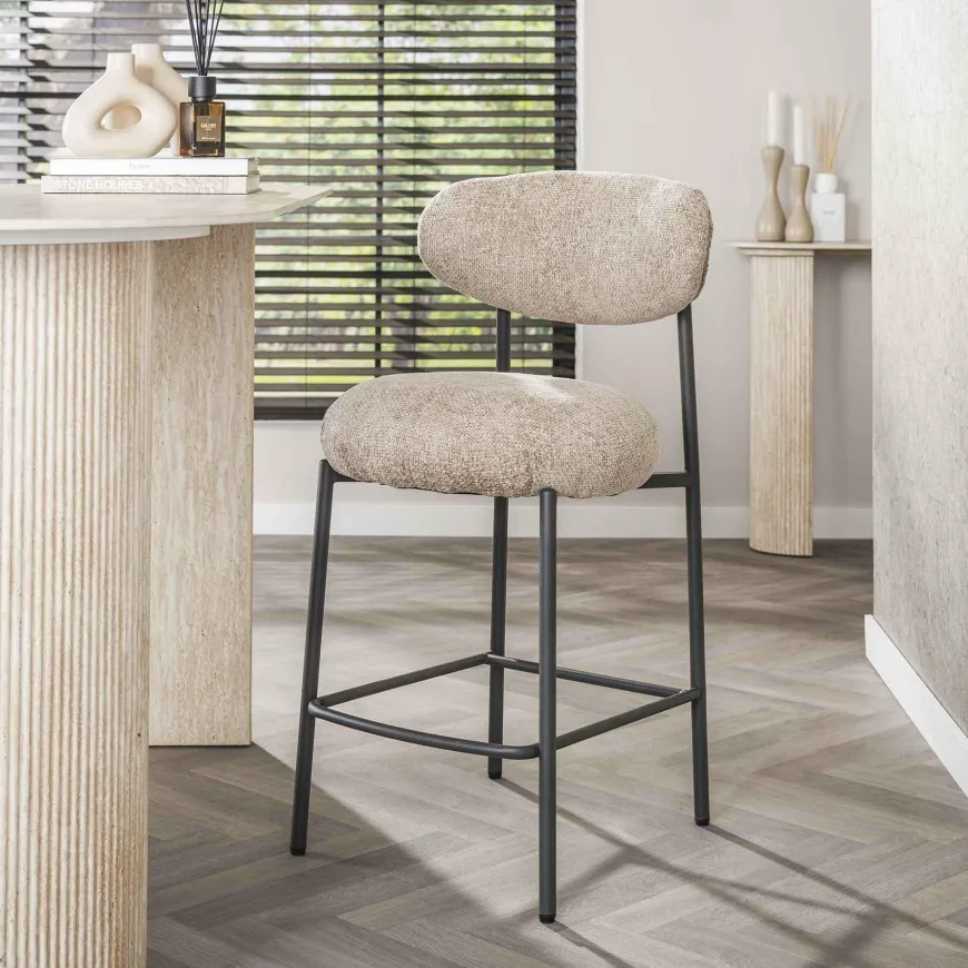WoonStijl Barstoel Round Cargo zand