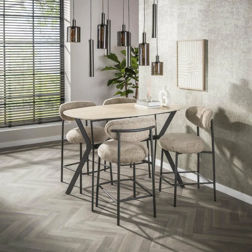 WoonStijl Barstoel Round Cargo zand