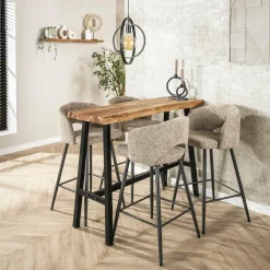 WoonStijl Barstoel Salon Tissee cargo zandkleur