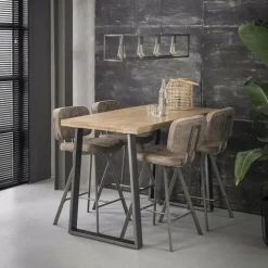 WoonStijl Bartafel 135x70 massief trapeziumvormig