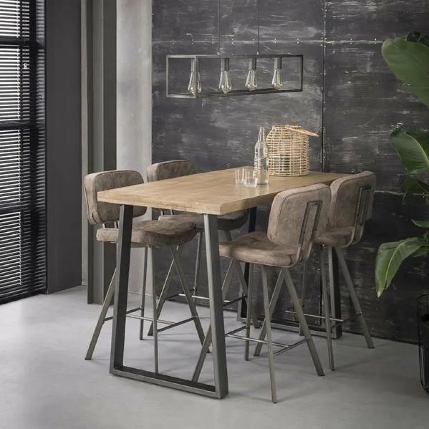 WoonStijl Bartafel 135x70 massief trapeziumvormig