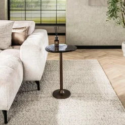 WoonStijl Bijzettafel L Eclipse koper antiek finish