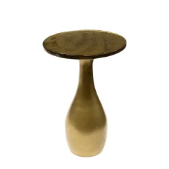 WoonStijl Bijzettafel M druppel Eclipse goud antiek finish