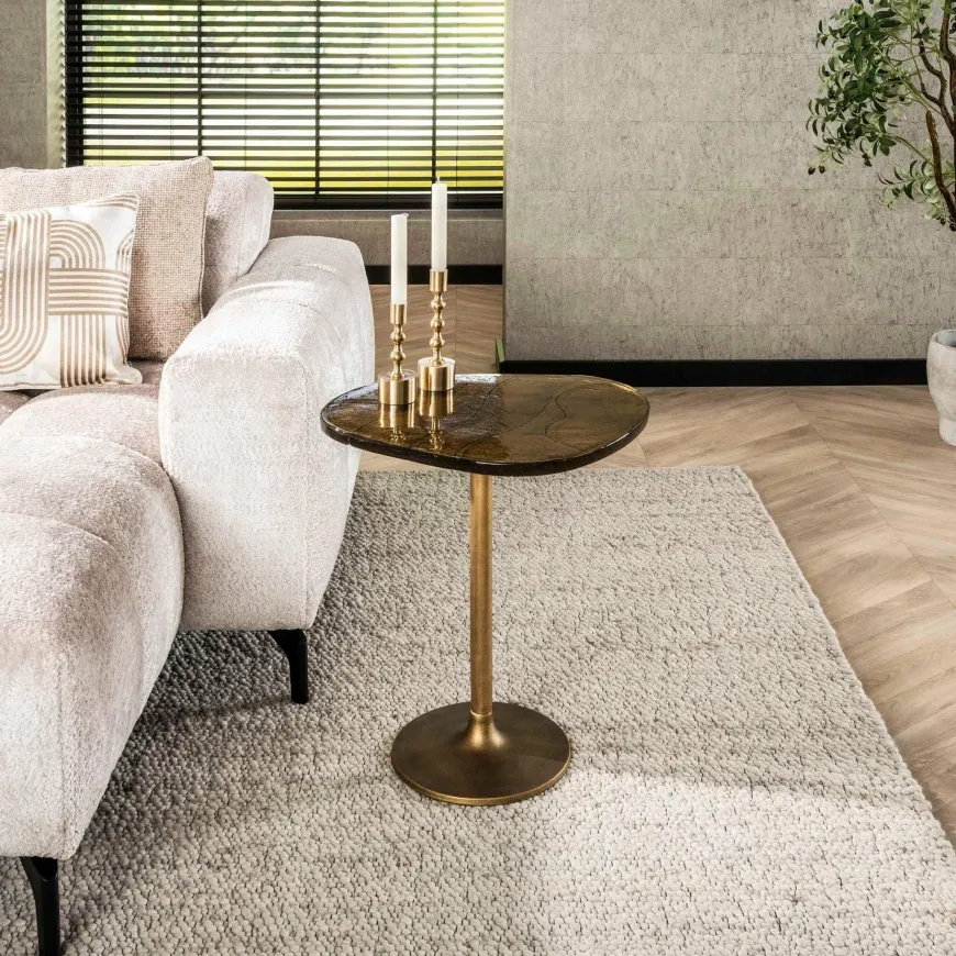 WoonStijl Bijzettafel M Eclipse Goud antiek finish