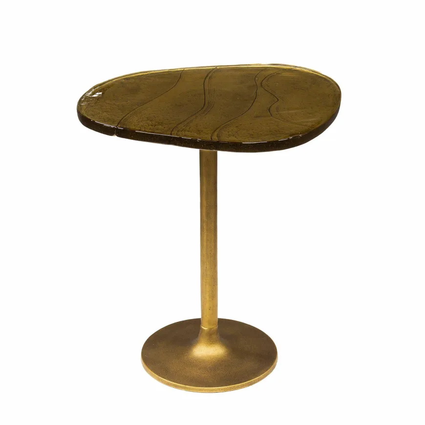 WoonStijl Bijzettafel M Eclipse Goud antiek finish