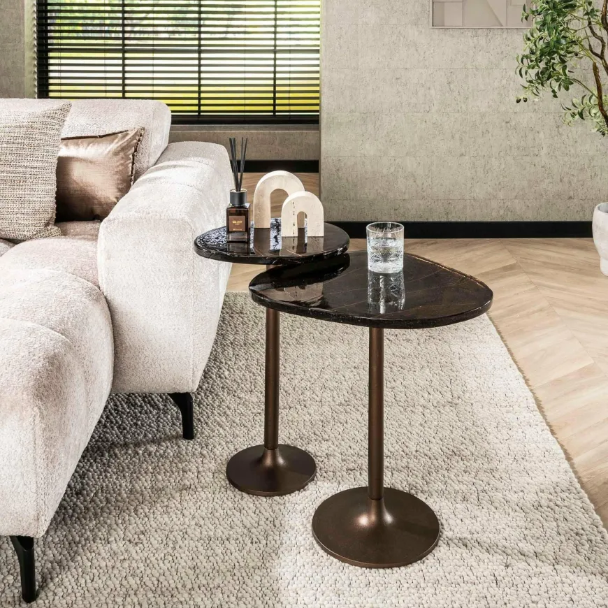 WoonStijl Bijzettafel M Eclipse Koper antiek finish