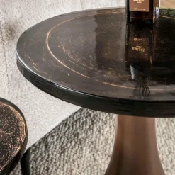 WoonStijl Bijzettafel S druppel Eclipse koper antiek finish