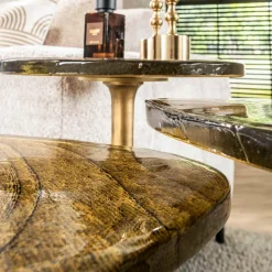 WoonStijl Bijzettafel S Eclipse goud antiek finish