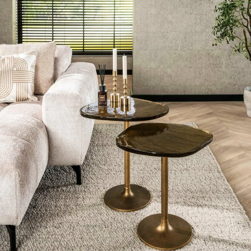 WoonStijl Bijzettafel S Eclipse goud antiek finish