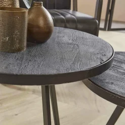 WoonStijl Bijzettafel set van 2 Yucon black