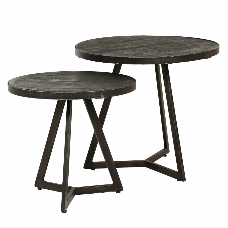 WoonStijl Bijzettafel set van 2 Yucon black