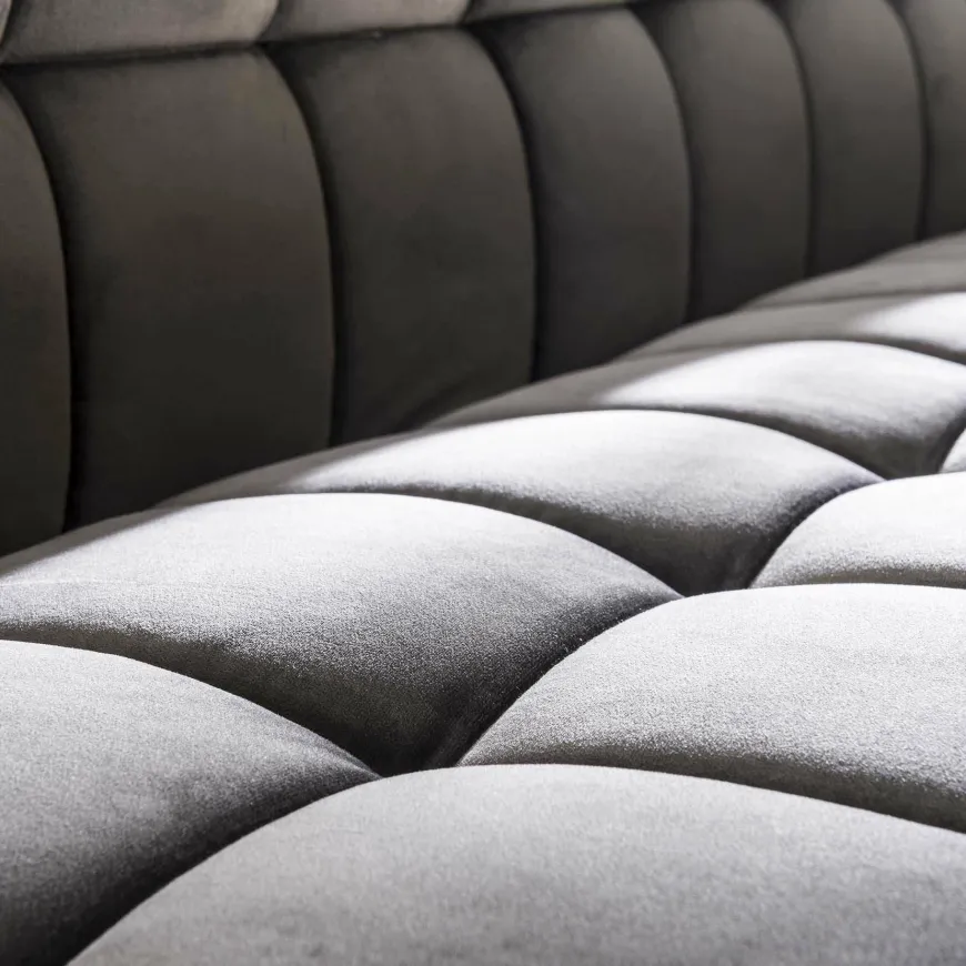 WoonStijl Eetkamerbank raster 180 velvet antraciet