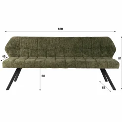 WoonStijl Eetkamerbank Raster 180 cm Hoven groen