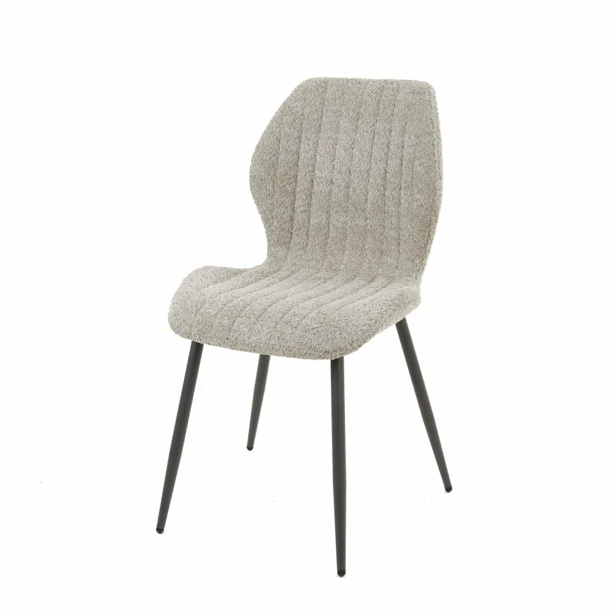 WoonStijl Eetkamerstoel Lende Boucle zandkleur